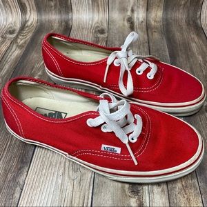 Vans Off the Wall T375 Classic Women’s Size 7 Men’s 5.5 Red Canvas Skate Shoe's
